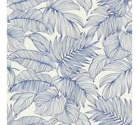 Rasch Tapeten Symphony 865110 Non-Woven Wallpaper with Different Sheets in Blue 10.05 m x 0.53 m (L x W)