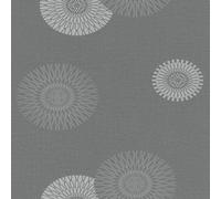 Rasch Tapetenwechsel Floral Flowers Non Woven Textured Glitter Wallpaper in Grey Rasch Grey