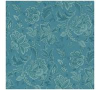 Rasch Sophia 711431 Non-Woven Wallpaper with Floral Pattern in Petrol Colour 10.05 m x 0.53 m (L x W)