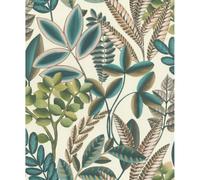 Rasch Textured Leaf Wallpaper Vinyl Paste The Wall Washable Botanical