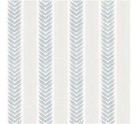 Rasch Textured Wallpaper Blue Leaf Stripe Smooth Paper Washable Wall Decor