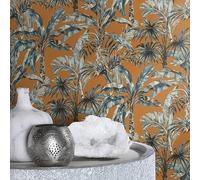 Rasch paperhangings Non Woven Wallpaper (Botanical) Brown Blue 10,05 m x 0,53 m Florentine III 485264