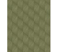 Rasch Tropical House Collection 687941 Non-Woven Wallpaper with Geometric Motif in 3D Look in Green Gold