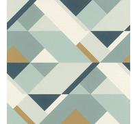 Rasch Tubes Geometric Diamonds Geo Triangles Shape Non Woven Wallpaper in Blue Rasch Blue