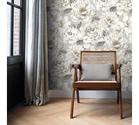 RASCH (U.K) Limited Dimension Large Floral Wallpaper - Modern for Living Room, Bedroom, Fireplace Decorative Luxury Nature Wall Paper with Delicately Illustrated Flowers (Pink/Off White), 283760