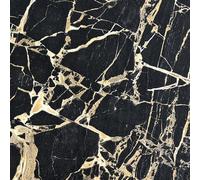 Rasch Enzo Marble Black And Gold Wallpaper, Black