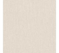 Rasch Wallpaper 200676 Cream/White Paper Wallpaper with Linen Look, Fabric Look, Textile Structure 10.05 m x 0.53 m (L x W)