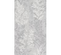 Rasch Wallpaper 285024 - Light Paper Wallpaper with Small Plants in Grey - 10.05 m x 0.53 m (L x W)