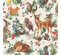 Rasch wallpaper 300321 - Bright Non-Woven Forest Animals Vintage Style; Nursery 10.05 m x 0.53 m