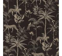 Rasch Wallpaper 409031 Exotic Cheetah Black and Gold