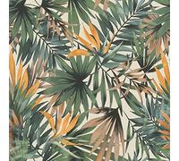 Rasch Wallpaper 465211 Lush Tropical Palm Green Multi