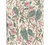 Rasch Wallpaper 538212 - Light Non-Woven Wallpaper with Leaves and Plants in Pink and Green from The Curiosity Collection - 10.05 m x 0.53 m (L x W)