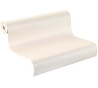 Rasch Wallpaper 570700 Light Non-Woven Wallpaper with Structure and Light Gloss in Cream