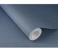 Rasch Wallpaper 633160 Plain Wallpaper Non-Woven in Blue from The Color Your Life Collection 10.05 m x 0.53 m (L x W)