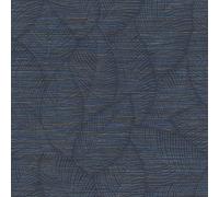 Rasch Wallpaper 866803 Non-Woven Wallpaper with Leaves in Dark Blue from The Symphony Collection 10.05 m x 0.53 m (L x W)