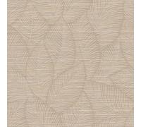 Rasch Wallpaper 866834 Non-Woven Wallpaper with Leaves in Light Brown from The Symphony Collection 10.05 m x 0.53 m (L x W)
