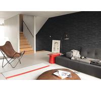 Rasch Wallpaper Faux Slate 3D Effect Grey Wall Paper 475036 in Dark Grey Rasch Dark Grey