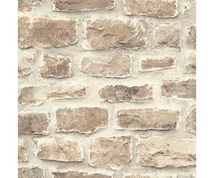 Rasch Wallpaper Rustic Stone Brick Natural 860610 Beige Wall Paper 860610