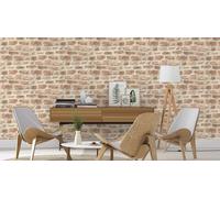 Rasch Wallpaper Rustic Stone Brick Natural Beige Wall Paper 860610 - Natural