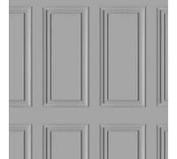 Rasch Wooden Dimension Panelling Effect Grey Decorative Luxury Wallpaper 283258