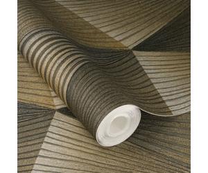 Rasch X Tesa Cairo Abstract Geometric 3D Effect Self-Adhesive Peel & Stick Textured Wallpaper, Bronze