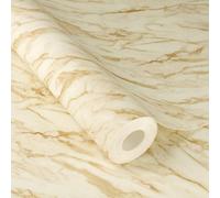 Rasch X Tesa Carrara Golden Marble Self Adhesive Peel And Stick Textured Wallpaper, Neutral