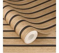 Rasch X Tesa Echo 3D Wood Slat Effect Self Adhesive Peel And Stick Textured Wallpaper, Light Oak