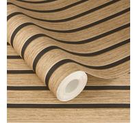 Rasch Echo Wood Slat Effect Self Adhesive Peel & Stick Textured Wallpaper in Light Oak Rasch Light Oak