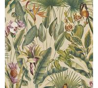 Rasch Zanzibar Heavyweight Vinyl Wallpaper in Cream Rasch Cream