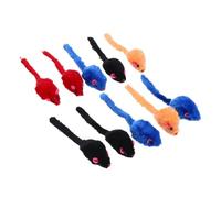 RASDKK 10pcs/lot Mini Colorful Cat Toys Plush False Mouse Toys For Cats Kitten Funny Playing Cat Products Pet Cat Supplies(10pcs A)