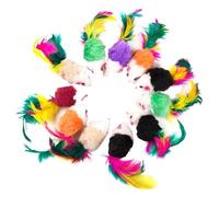 RASDKK 10pcs/lot Mini Colorful Cat Toys Plush False Mouse Toys For Cats Kitten Funny Playing Cat Products Pet Cat Supplies(10pcs C)