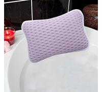 Rasenoo Bath Pillows for tub,Home Spa Pillows for Bathtub, Hot Tub,Head and Neck Support with 2 Strong Suction Cups,Purple