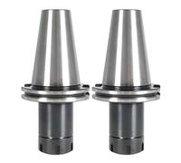 raseparter 2Pcs CAT50-ER32-100 Collet Chuck, 4 Inch Extension Collet Chuck Tool Holder Set, for CNC Engraving Machine and Milling Lathe Tool