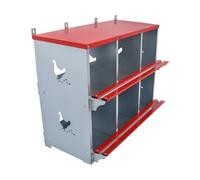 raseparter Chicken Nesting Box 6 Two Tier Metal Hens Ducks Egg Laying Box