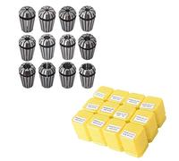 raseparter ER20 Spring Collet Set, 12 Pieces Collet Chuck Set Size from 1/8 Inch to 1/2 Inch for CNC Engraving Machine and Milling Lathe Tool Work holding