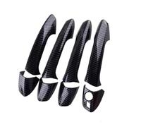 RASFHYG Door Handle Trim Compatible with Mercedes-Benz for GLK Class for X204 2010 2011 2012 2013 2014 2015 Exterior Door Handle Cover Trim Cap Set Carbon Fiber Texture