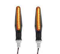 RASFHYG Flowing Turn Light Universal Motorcycle Flowing Water Blinker Bendable Flashing Signals Lamp Turn Signal Light Built For Relay 12V Flasher Accessories(2PCS)