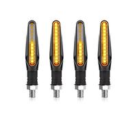 RASFHYG Flowing Turn Light Universal Motorcycle Turn Signals Light Amber Flasher Flowing Water Built For Relay Turn Signal Lamp Motorcycle Flashing Lights Accessories(4 Pcs)
