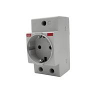 RASMACOR ABB Schuko Socket 16 A | Ref M1175 | Socket Protective Contact DIN | 50/60 Hz 250 V AC | Colour Grey | Dimensions 4.5 x 8.5 x 7 cm