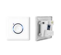 RASMACOR | IP66 LED Wall Touch Timer Switch | for Outdoor and Indoor Use | 16 Levels of Time Adjustment 16A 230V | Between 2 and 120 Minutes | Easy Installation (White)