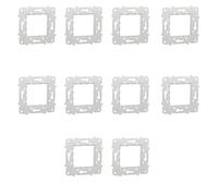 RASMACOR | Pack 10 Units Plastic frame without claws | SCHNEIDER New Unica NU7002P | Plastic frame for NEW UNICA series | 2 Modules