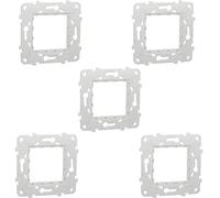 RASMACOR | Pack 5 Units Plastic Frame without claws | SCHNEIDER New Unica NU7002P | Plastic frame for NEW UNICA series | 2 Modules