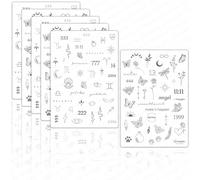 Rasmet Tattoo Training Pad, 3PCS White, 1.5mm Thickness, Pre-printed Gray Design for Tattoo Line Practice and Shading