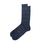 Rasmusson Rib Slub Socks Dark Blue