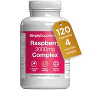 Raspberry 3000mg Complex | Supports Energy Levels | Includes Zinc, Niacin & Chromium | Vegan & Vegetarian Friendly |120 Capsules = 4 Months’ Supply | GMP Certified & UK Made