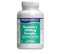 Raspberry 3000mg Complex | Supports Energy Levels | Includes Zinc, Niacin & Chromium | Vegan & Vegetarian Friendly |120 Capsules = 4 Months’ Supply | GMP Certified & UK Made