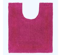HOMESCAPES Toilet Mat, Luxury 1600gsm Extra Soft 100% Cotton, Reversible Bathroom Mats Non-Slip, Washable, Super Absorbent, Quick-Dry, Raspberry Pink Pedestal Rug for Toilet, 50 x 55 cm