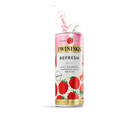 Raspberry and Lemon Sparkling Tea with Added Magnesium, Niacin & Vitamin C - Refresh Sparkling Tea - Twinings