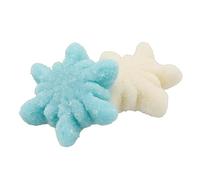 Raspberry and Vanilla Flavour Snowflake Shaped Jellies Soft Chewy Sugar Coated Fruity Snack Sharing Treat Party Table Dessert Decoration Pick and Mix Sweets (500g)