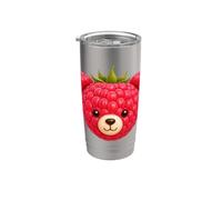 Raspberry Bear with Cute Face Stainless Steel Insulated Tumbler